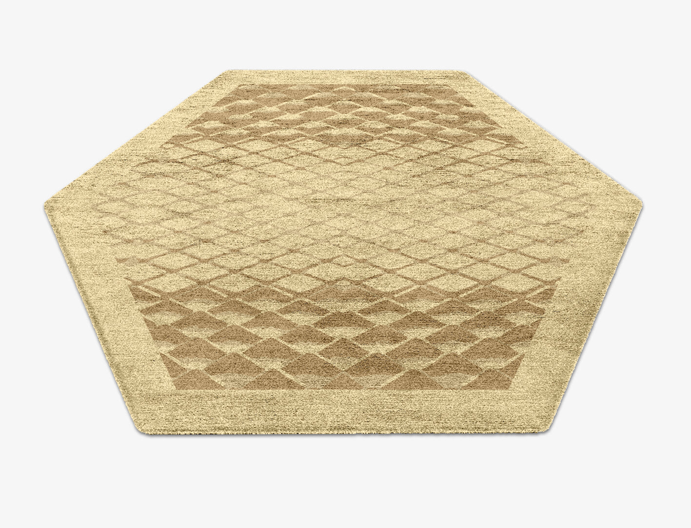 Soga Origami Hexagon Hand Knotted Bamboo Silk Custom Rug by Rug Artisan
