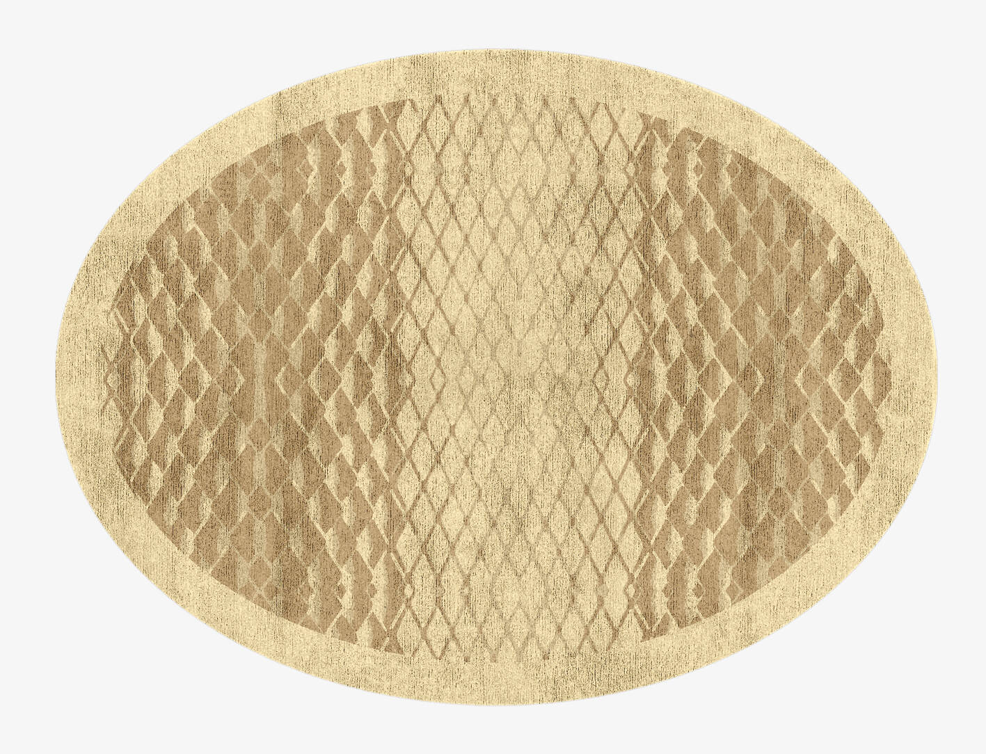 Soga Origami Oval Hand Knotted Bamboo Silk Custom Rug by Rug Artisan