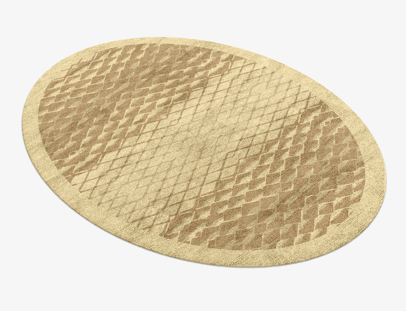 Soga Origami Oval Hand Knotted Bamboo Silk Custom Rug by Rug Artisan