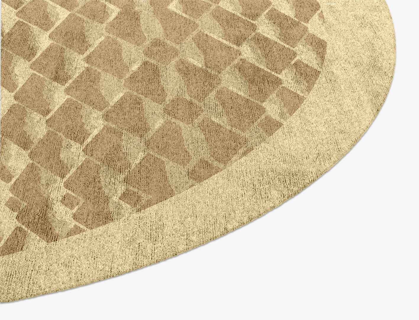 Soga Origami Oval Hand Knotted Bamboo Silk Custom Rug by Rug Artisan