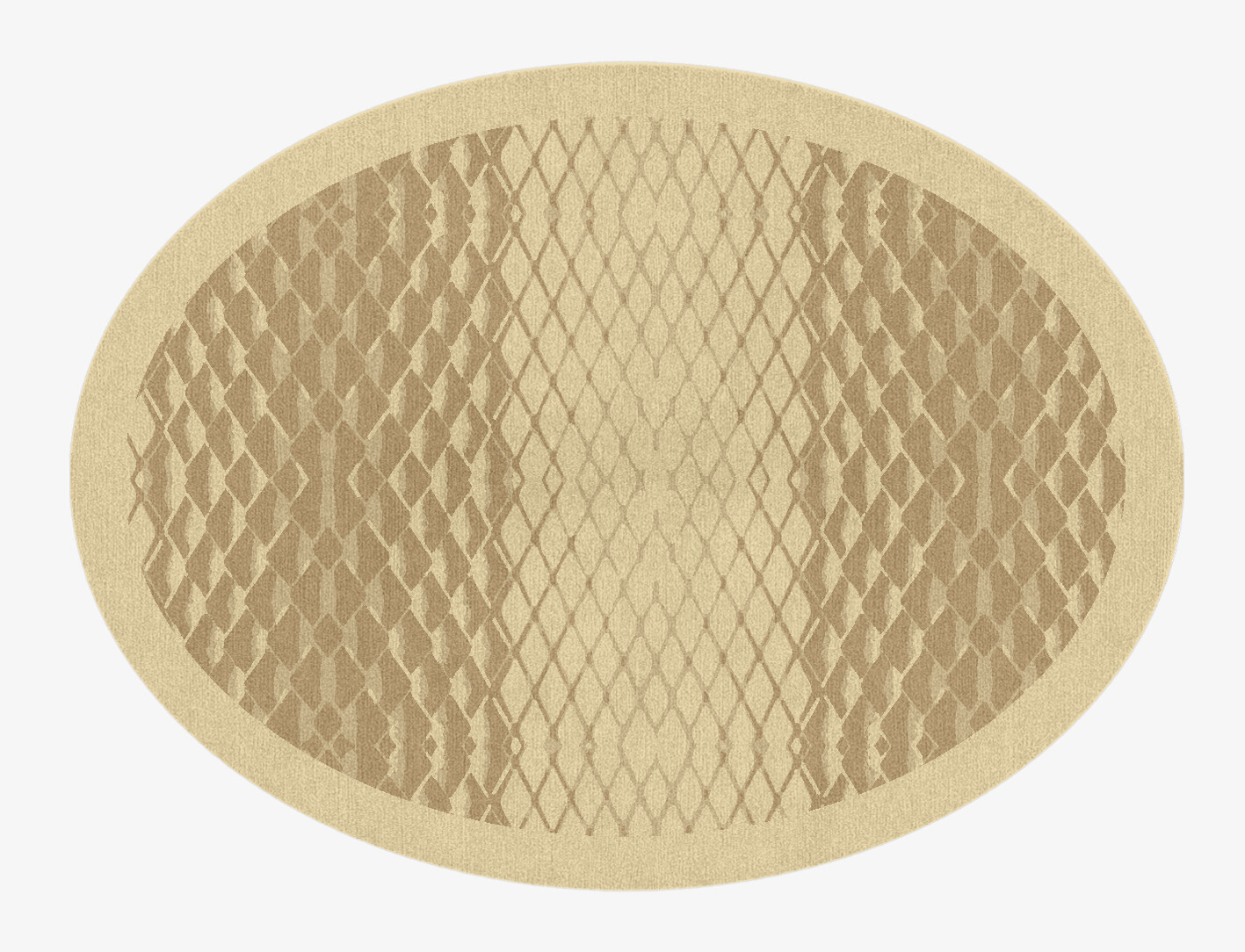 Soga Origami Oval Hand Knotted Tibetan Wool Custom Rug by Rug Artisan