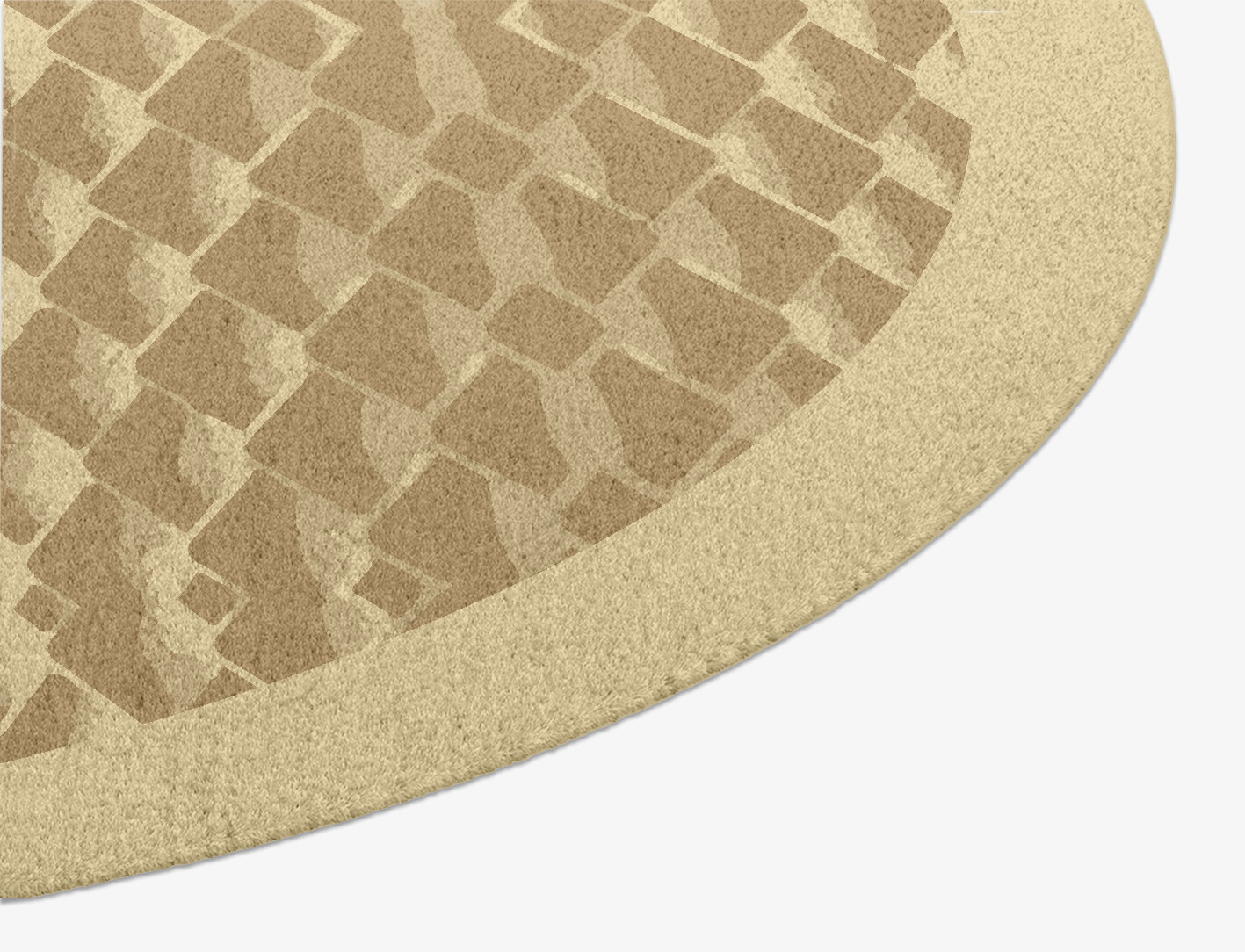 Soga Origami Oval Hand Knotted Tibetan Wool Custom Rug by Rug Artisan