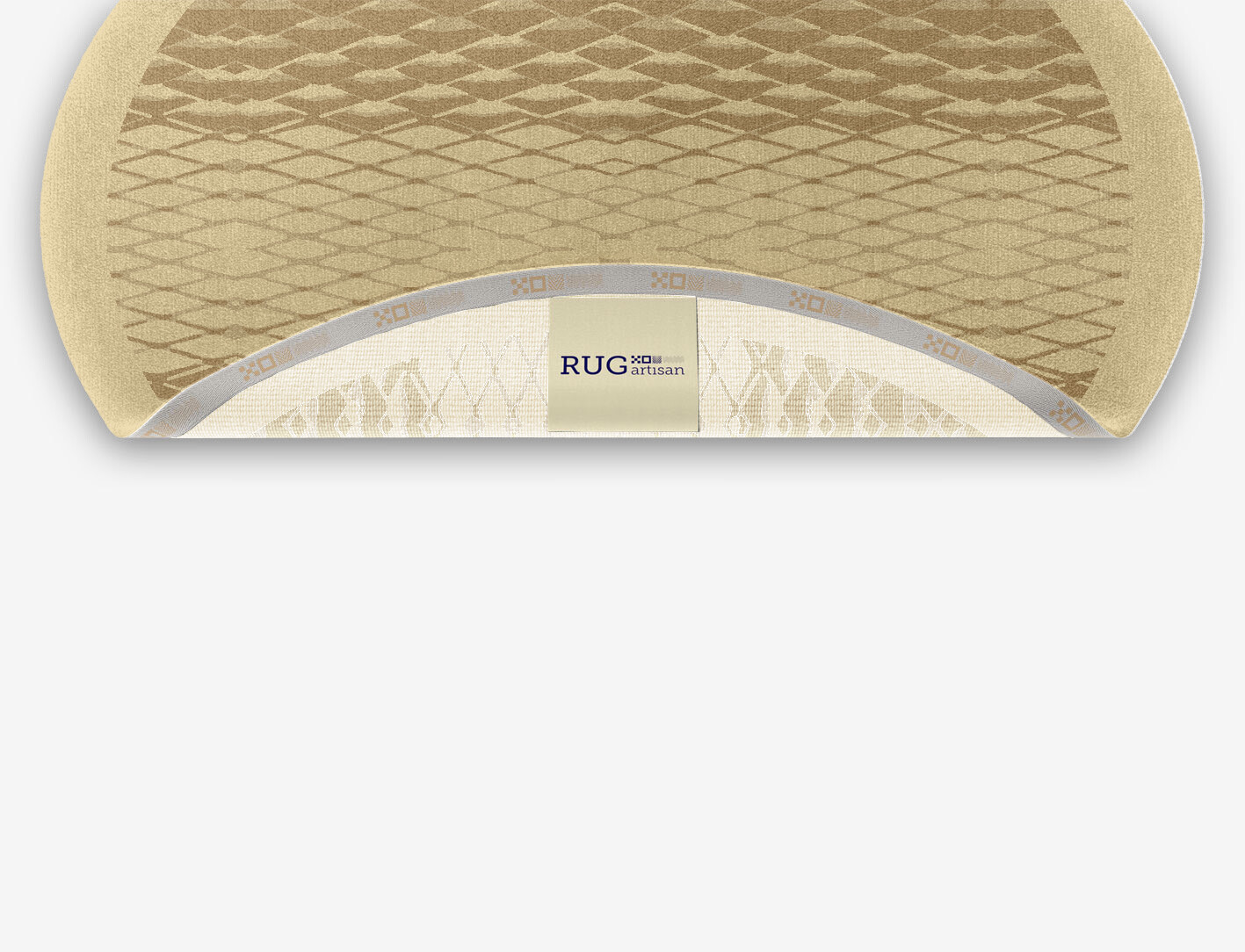 Soga Origami Oval Hand Knotted Tibetan Wool Custom Rug by Rug Artisan