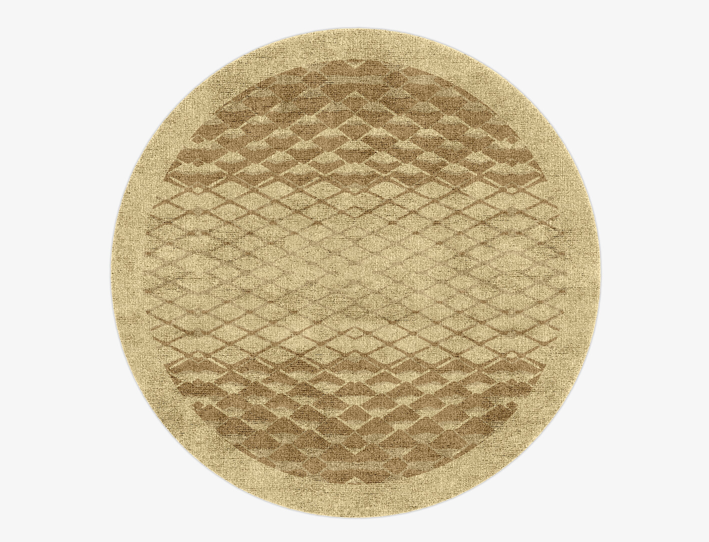 Soga Origami Round Hand Knotted Bamboo Silk Custom Rug by Rug Artisan