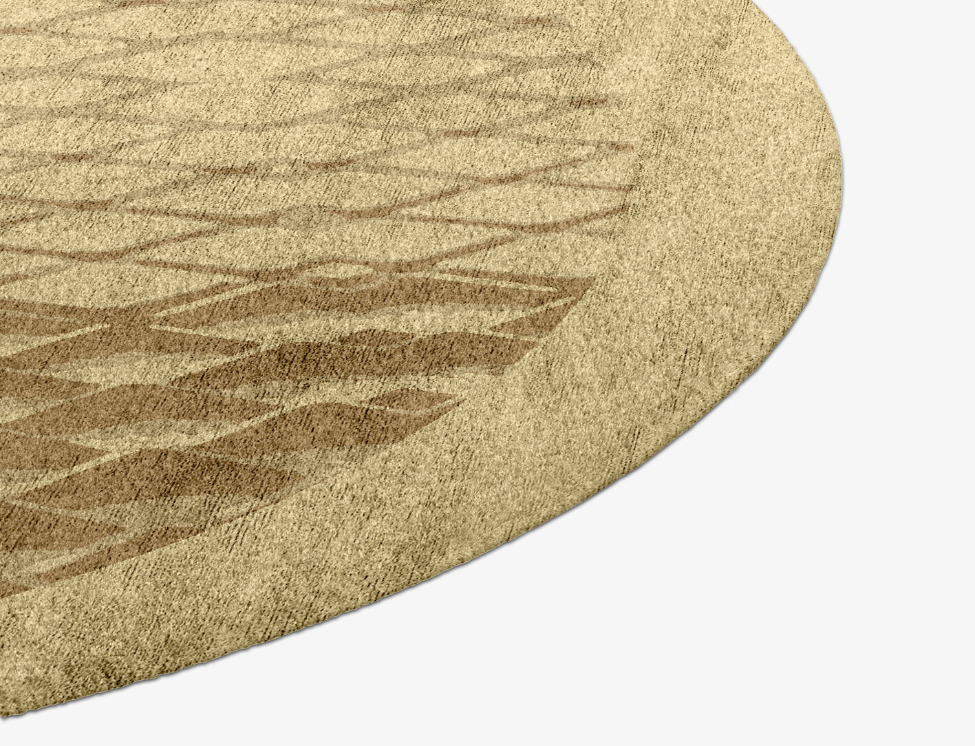 Soga Origami Round Hand Knotted Bamboo Silk Custom Rug by Rug Artisan
