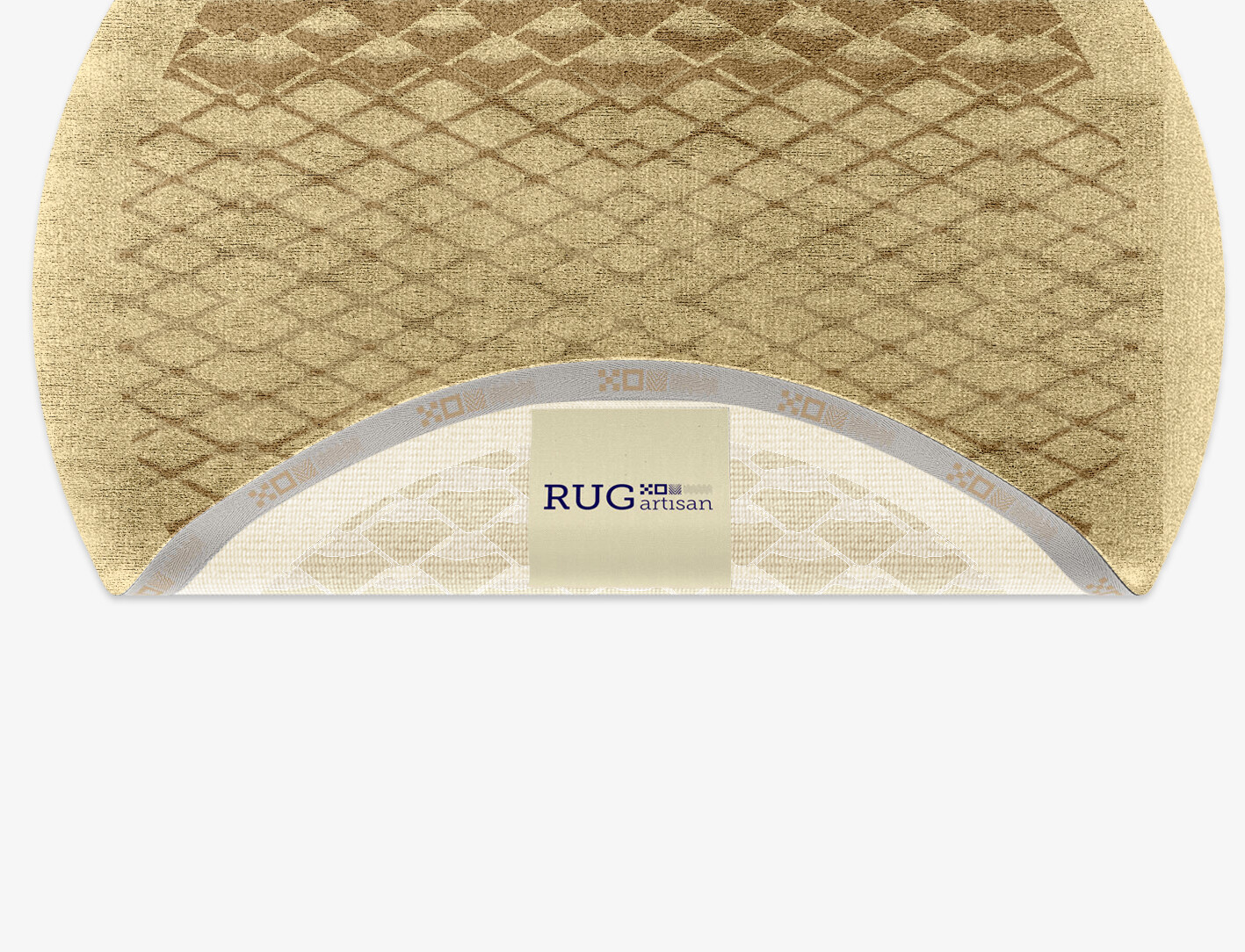 Soga Origami Round Hand Knotted Bamboo Silk Custom Rug by Rug Artisan