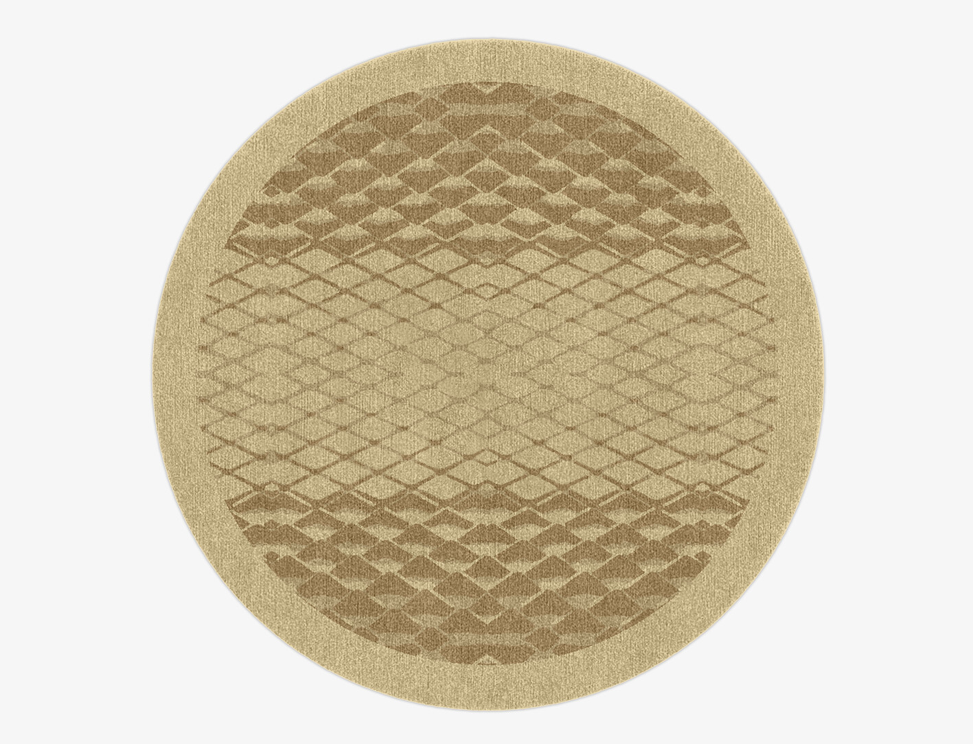 Soga Origami Round Hand Knotted Tibetan Wool Custom Rug by Rug Artisan