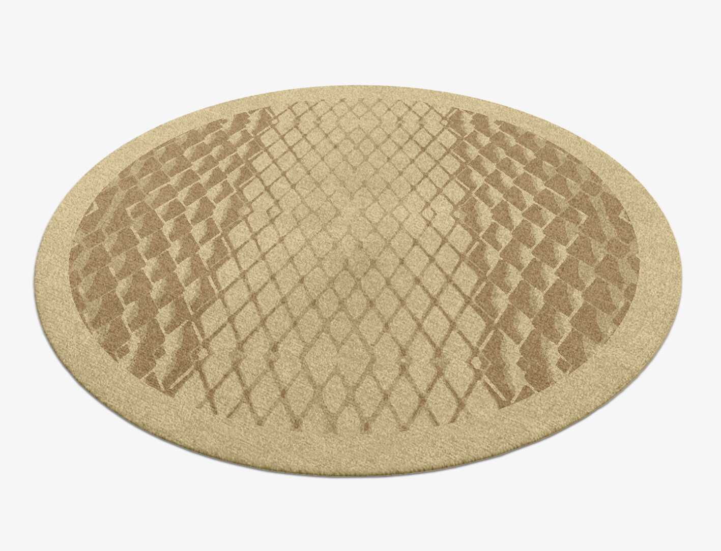 Soga Origami Round Hand Knotted Tibetan Wool Custom Rug by Rug Artisan