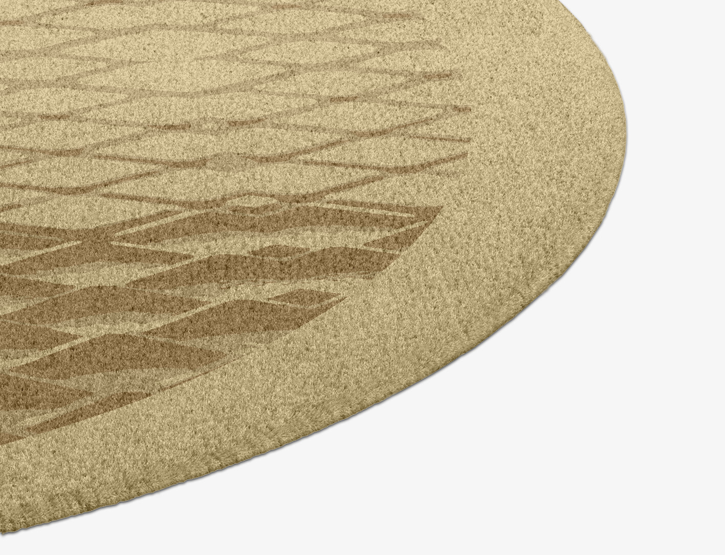 Soga Origami Round Hand Knotted Tibetan Wool Custom Rug by Rug Artisan