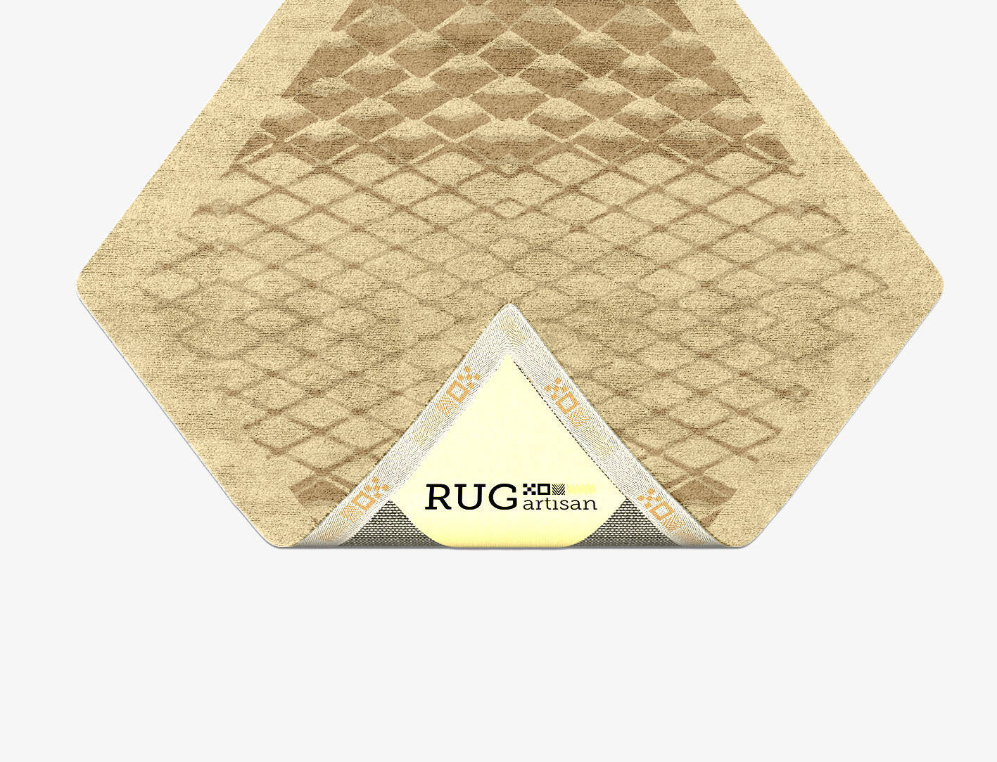 Soga Origami Diamond Hand Tufted Bamboo Silk Custom Rug by Rug Artisan