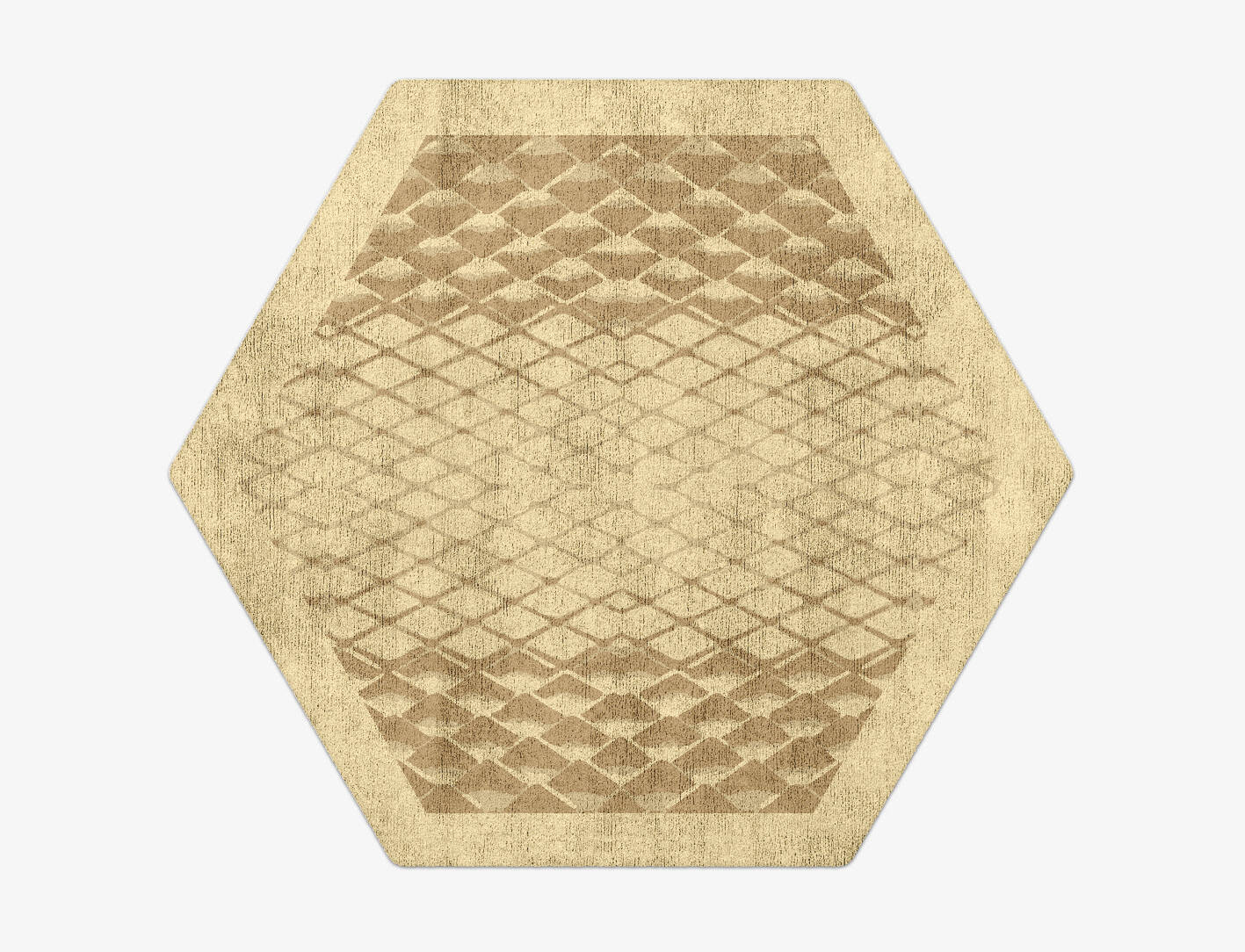 Soga Origami Hexagon Hand Tufted Bamboo Silk Custom Rug by Rug Artisan