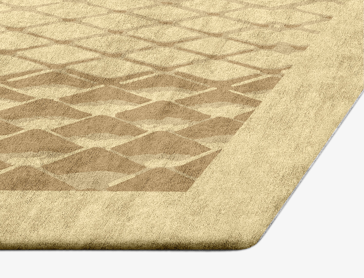 Soga Origami Hexagon Hand Tufted Bamboo Silk Custom Rug by Rug Artisan