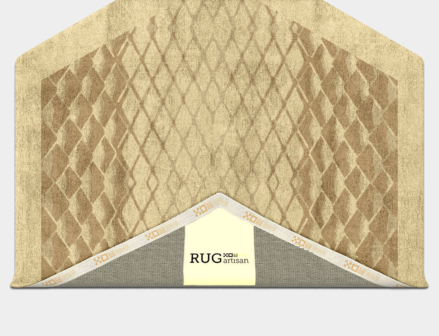 Soga Origami Hexagon Hand Tufted Bamboo Silk Custom Rug by Rug Artisan