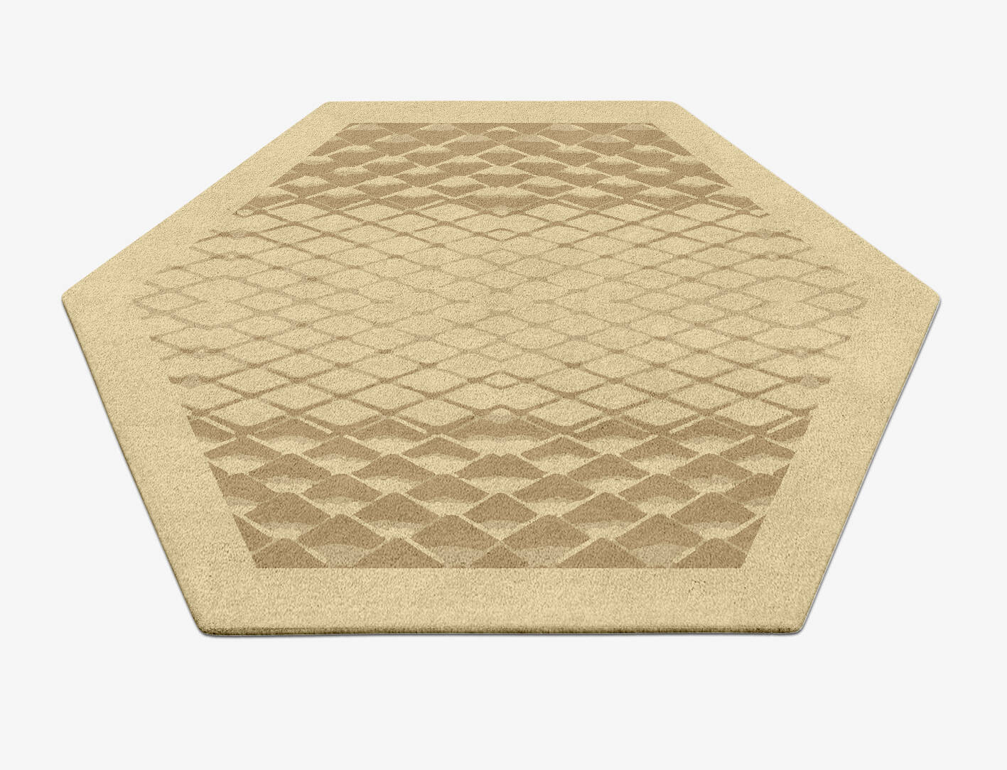 Soga Origami Hexagon Hand Tufted Pure Wool Custom Rug by Rug Artisan