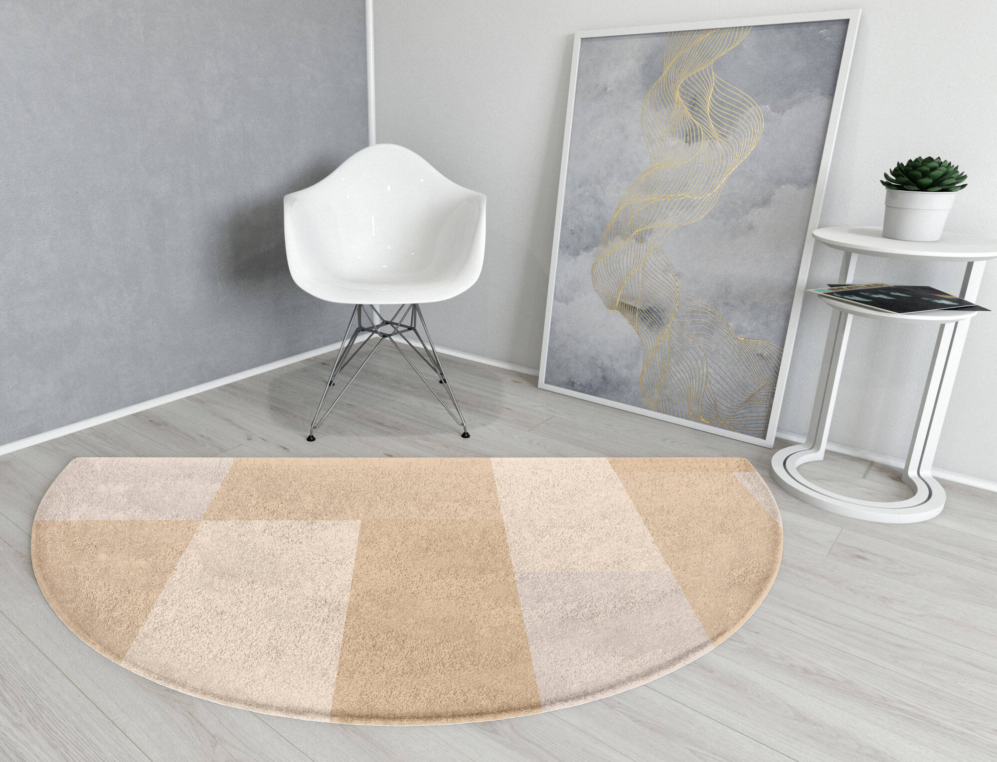 Solasta  Halfmoon Hand Tufted Pure Wool Custom Rug by Rug Artisan