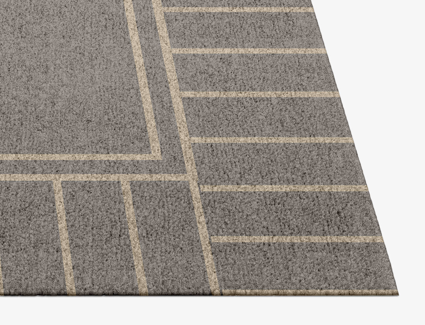 Solivagant Minimalist Rectangle Hand Knotted Tibetan Wool Custom Rug by Rug Artisan
