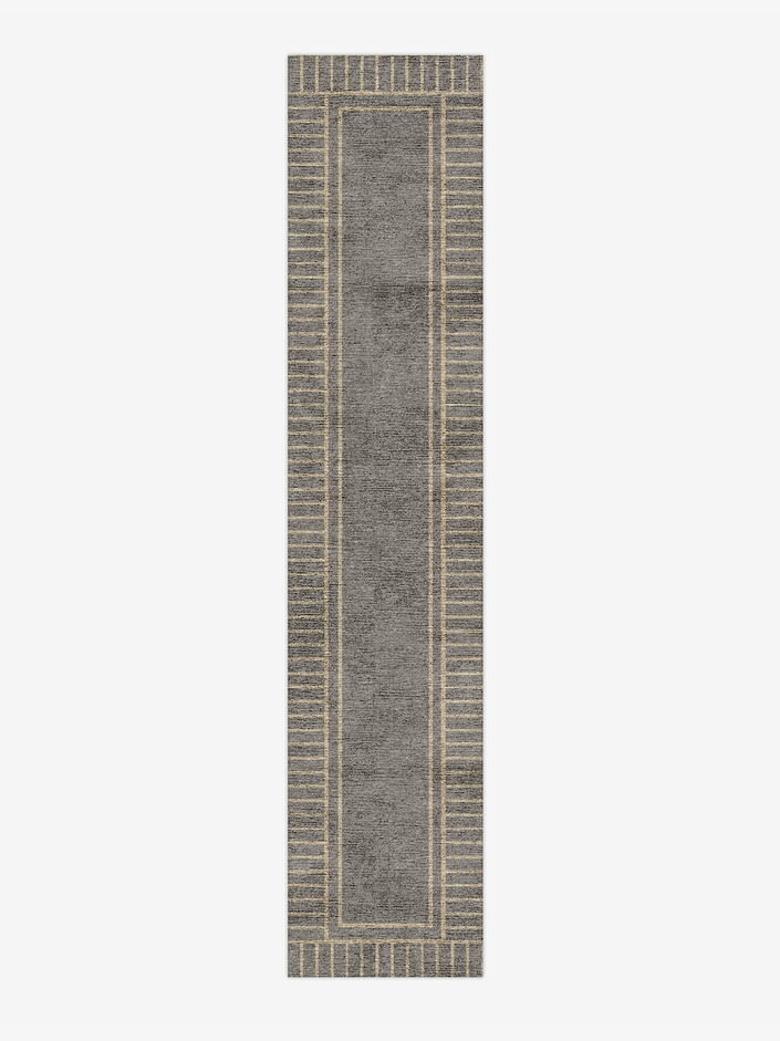 Solivagant Minimalist Runner Hand Knotted Bamboo Silk Custom Rug by Rug Artisan
