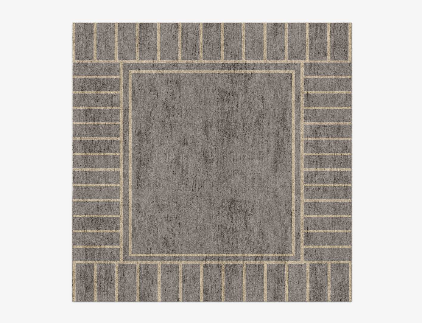 Solivagant Minimalist Square Hand Knotted Bamboo Silk Custom Rug by Rug Artisan