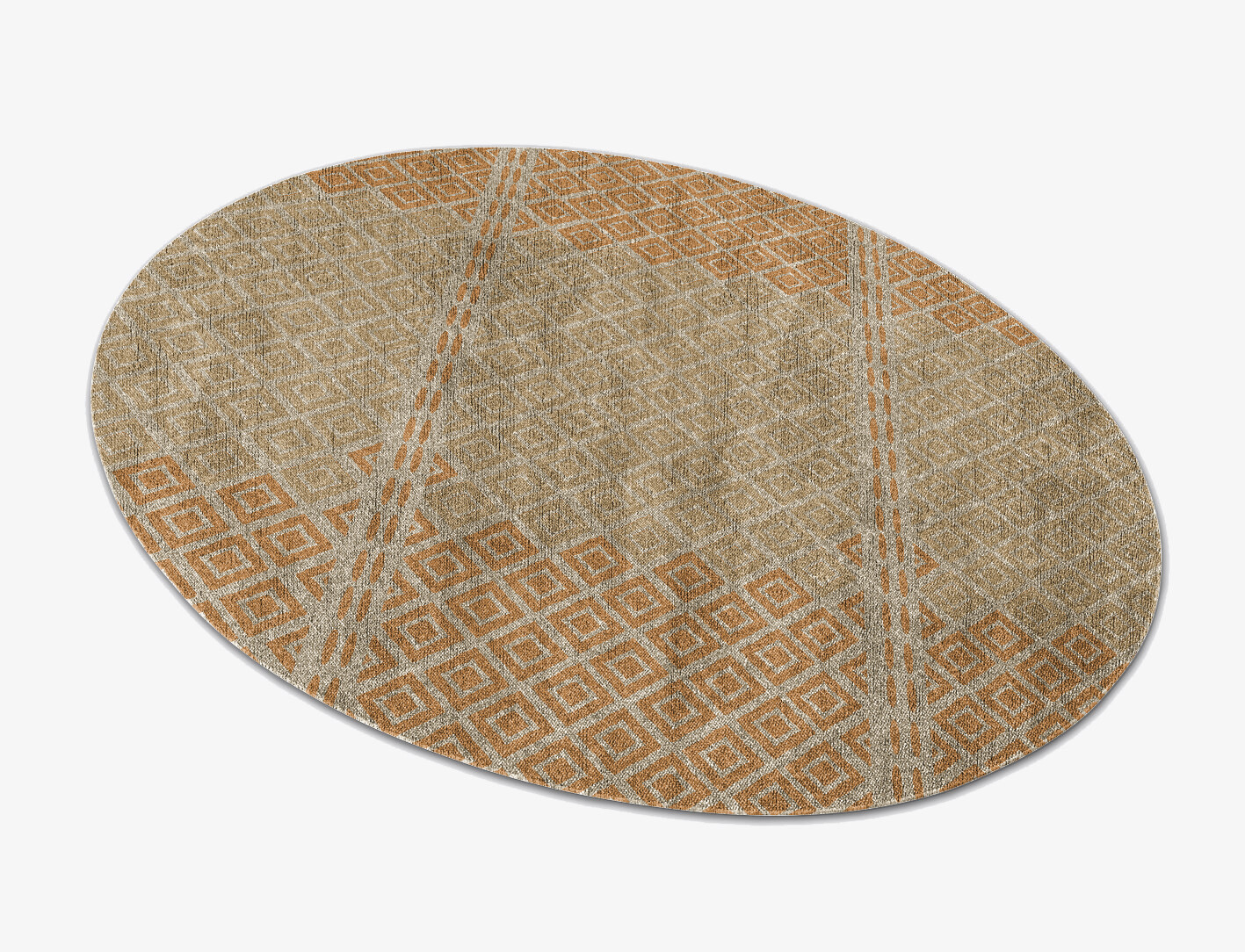 Solstice Flatweaves Oval Flatweave Bamboo Silk Custom Rug by Rug Artisan