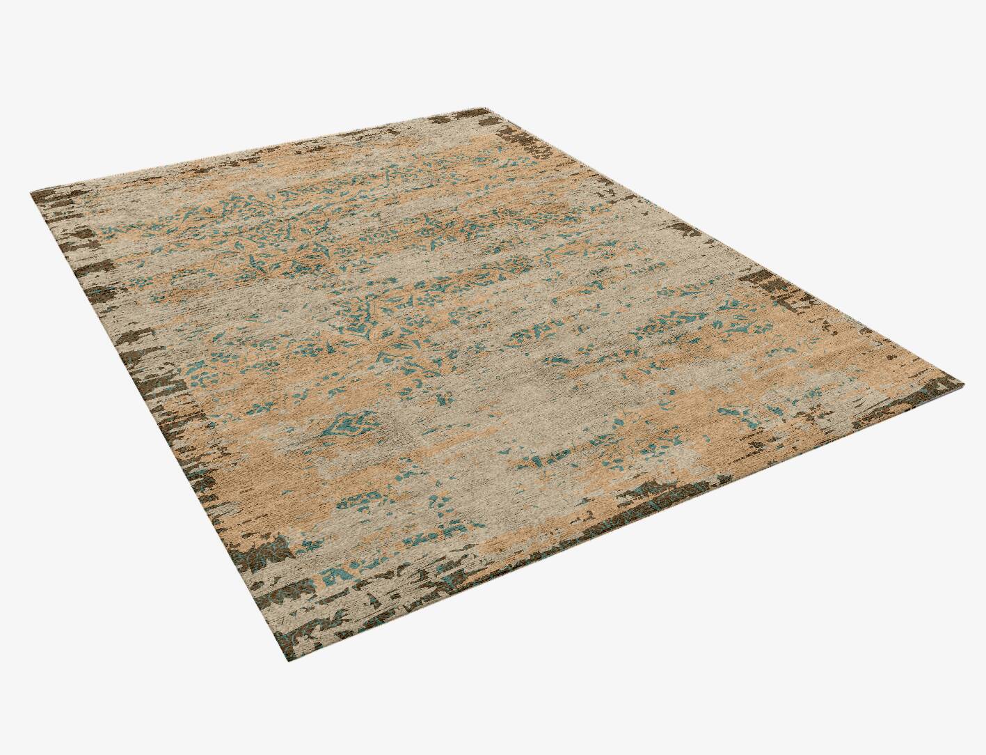 Sombre Vintage Rectangle Hand Knotted Bamboo Silk Custom Rug by Rug Artisan