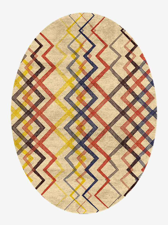 Sonus Abstract Oval Hand Knotted Bamboo Silk Custom Rug by Rug Artisan
