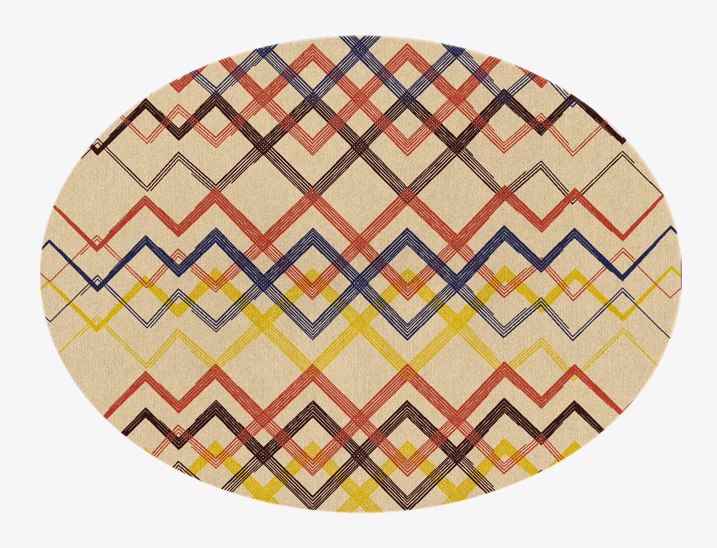 Sonus Abstract Oval Hand Knotted Tibetan Wool Custom Rug by Rug Artisan