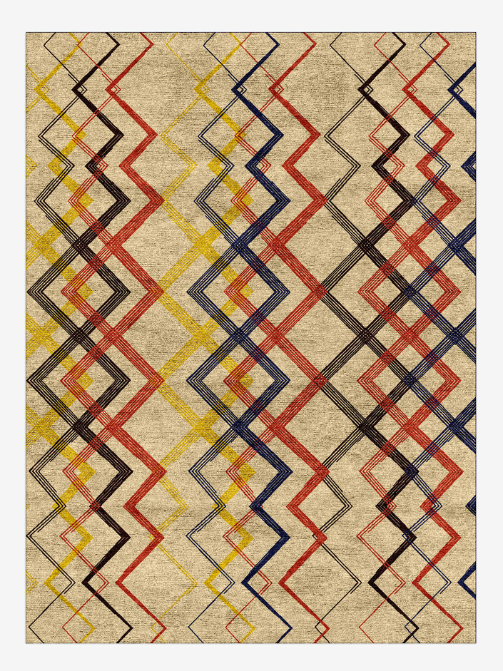 Sonus Abstract Rectangle Hand Knotted Bamboo Silk Custom Rug by Rug Artisan