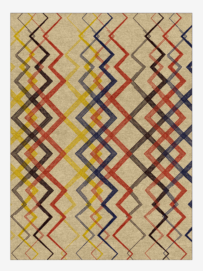 Sonus Abstract Rectangle Hand Knotted Tibetan Wool Custom Rug by Rug Artisan