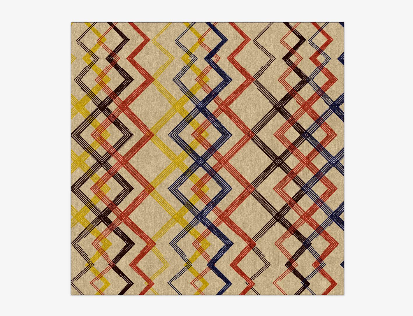 Sonus Abstract Square Hand Knotted Tibetan Wool Custom Rug by Rug Artisan