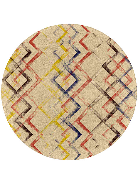 Sonus Abstract Round Hand Tufted Pure Wool Custom Rug by Rug Artisan