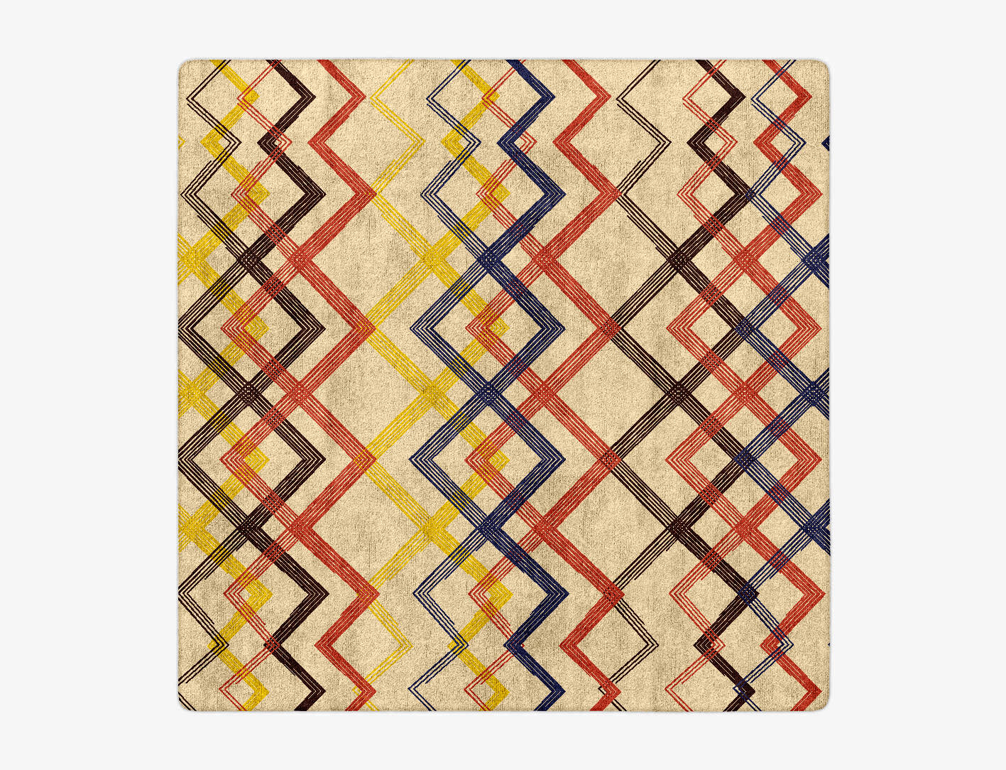 Sonus Abstract Square Hand Tufted Bamboo Silk Custom Rug by Rug Artisan