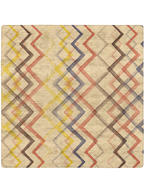 Sonus Abstract Square Hand Tufted Bamboo Silk Custom Rug by Rug Artisan