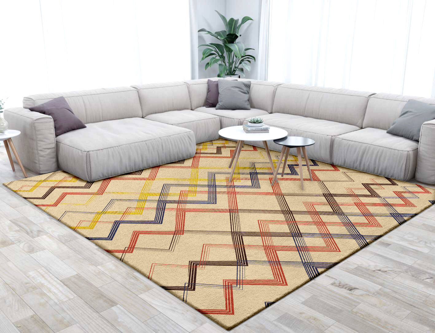 Sonus Abstract Square Hand Tufted Pure Wool Custom Rug by Rug Artisan
