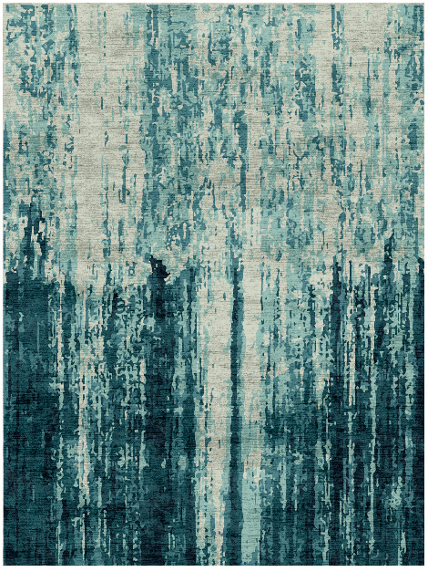 Soot Gradation Rectangle Hand Knotted Bamboo Silk Custom Rug by Rug Artisan