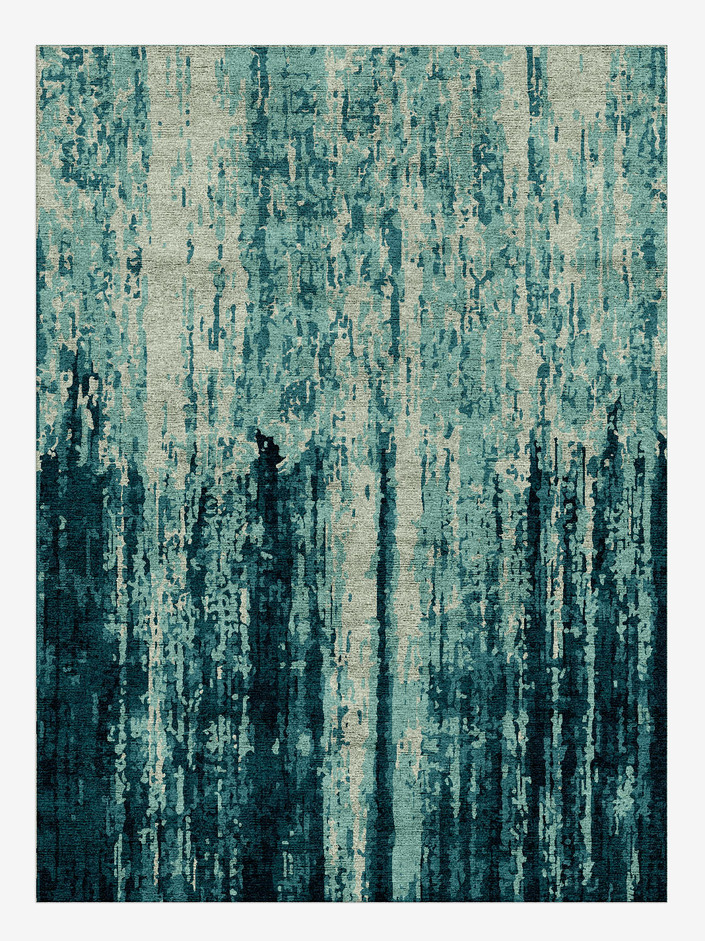 Soot Gradation Rectangle Hand Knotted Bamboo Silk Custom Rug by Rug Artisan