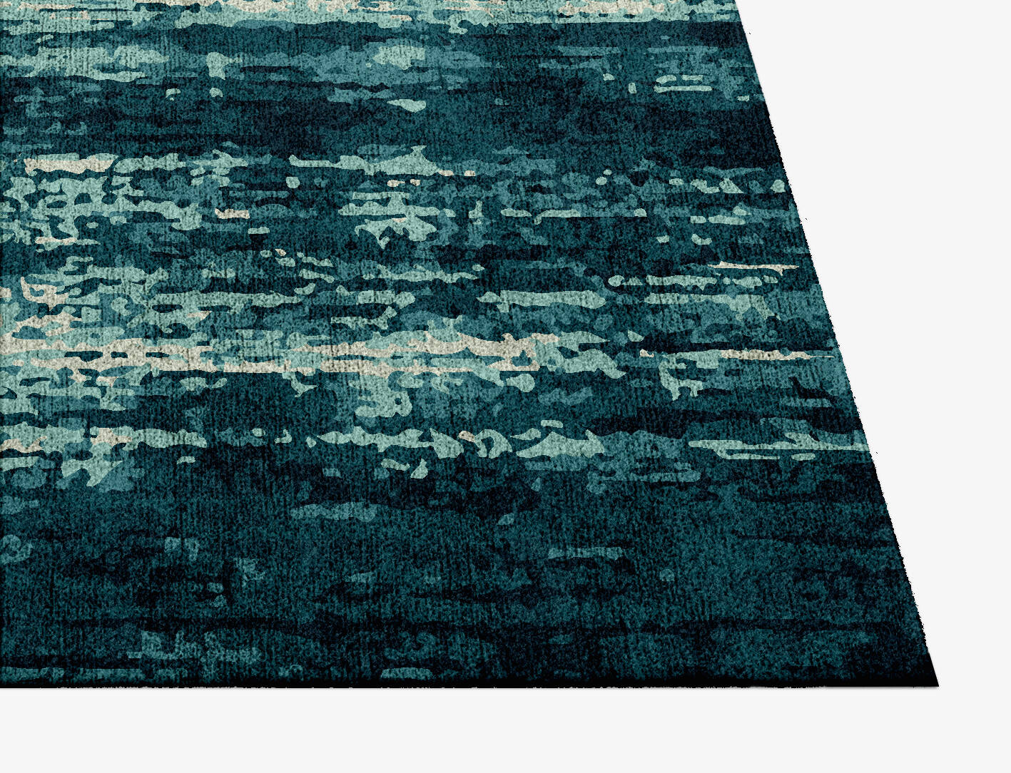Soot Gradation Square Hand Knotted Bamboo Silk Custom Rug by Rug Artisan