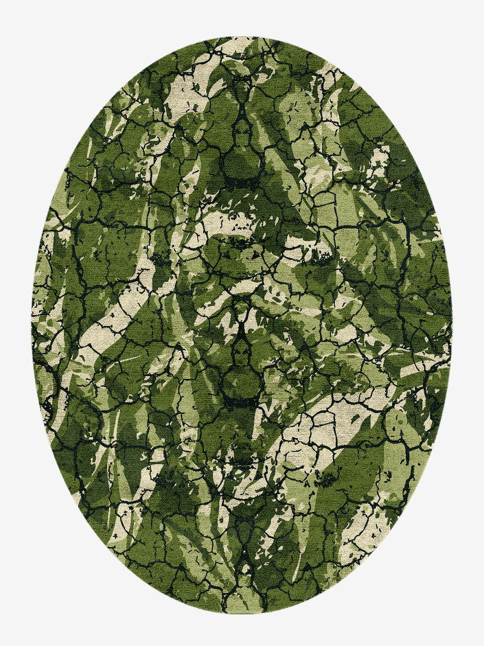 Sophime Abstract Oval Hand Knotted Bamboo Silk Custom Rug by Rug Artisan