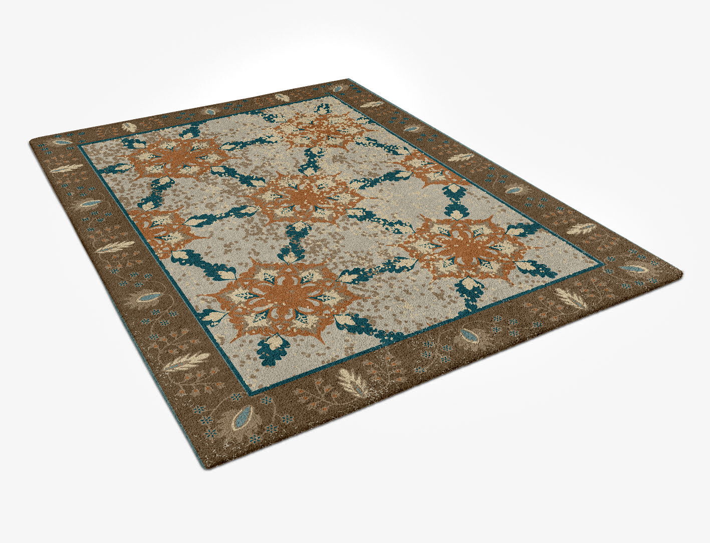 Soror Persian Bagh Rectangle Hand Tufted Pure Wool Custom Rug by Rug Artisan