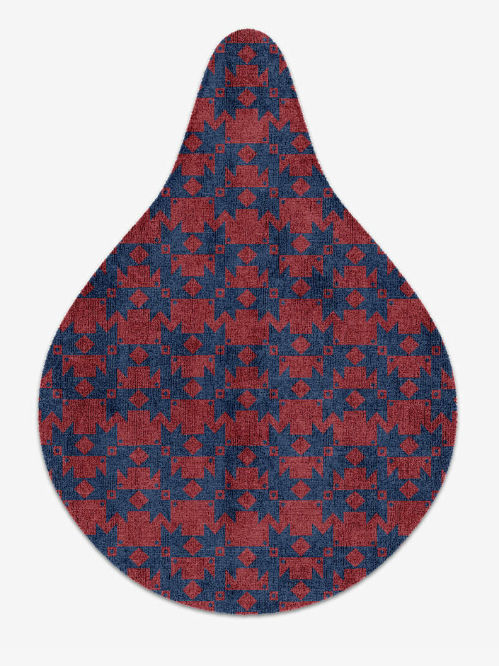 Southwestern Geometric Drop Hand Knotted Bamboo Silk Custom Rug by Rug Artisan