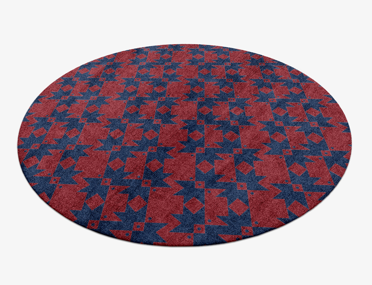 Southwestern Geometric Round Hand Knotted Bamboo Silk Custom Rug by Rug Artisan