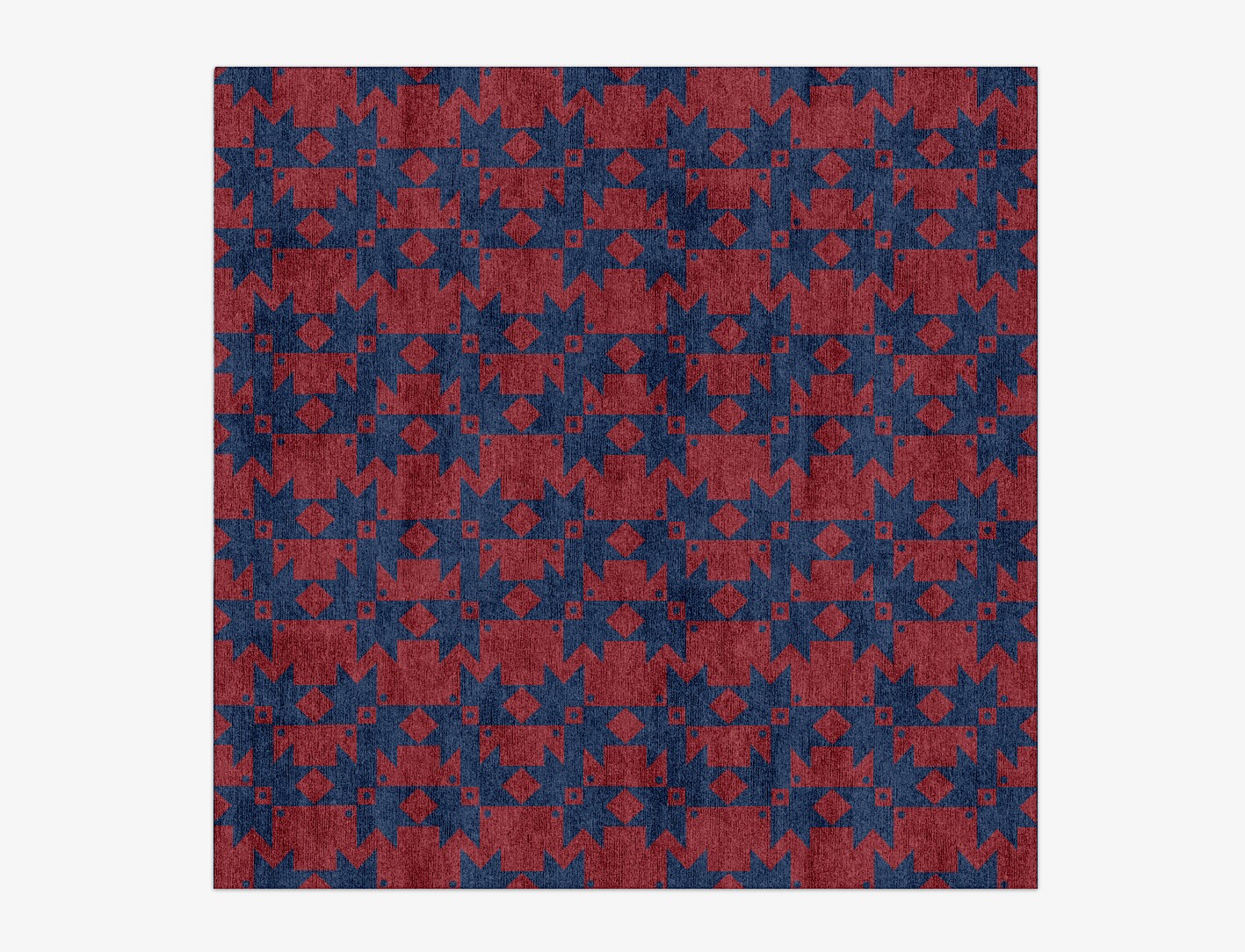 Southwestern Geometric Square Hand Knotted Bamboo Silk Custom Rug by Rug Artisan