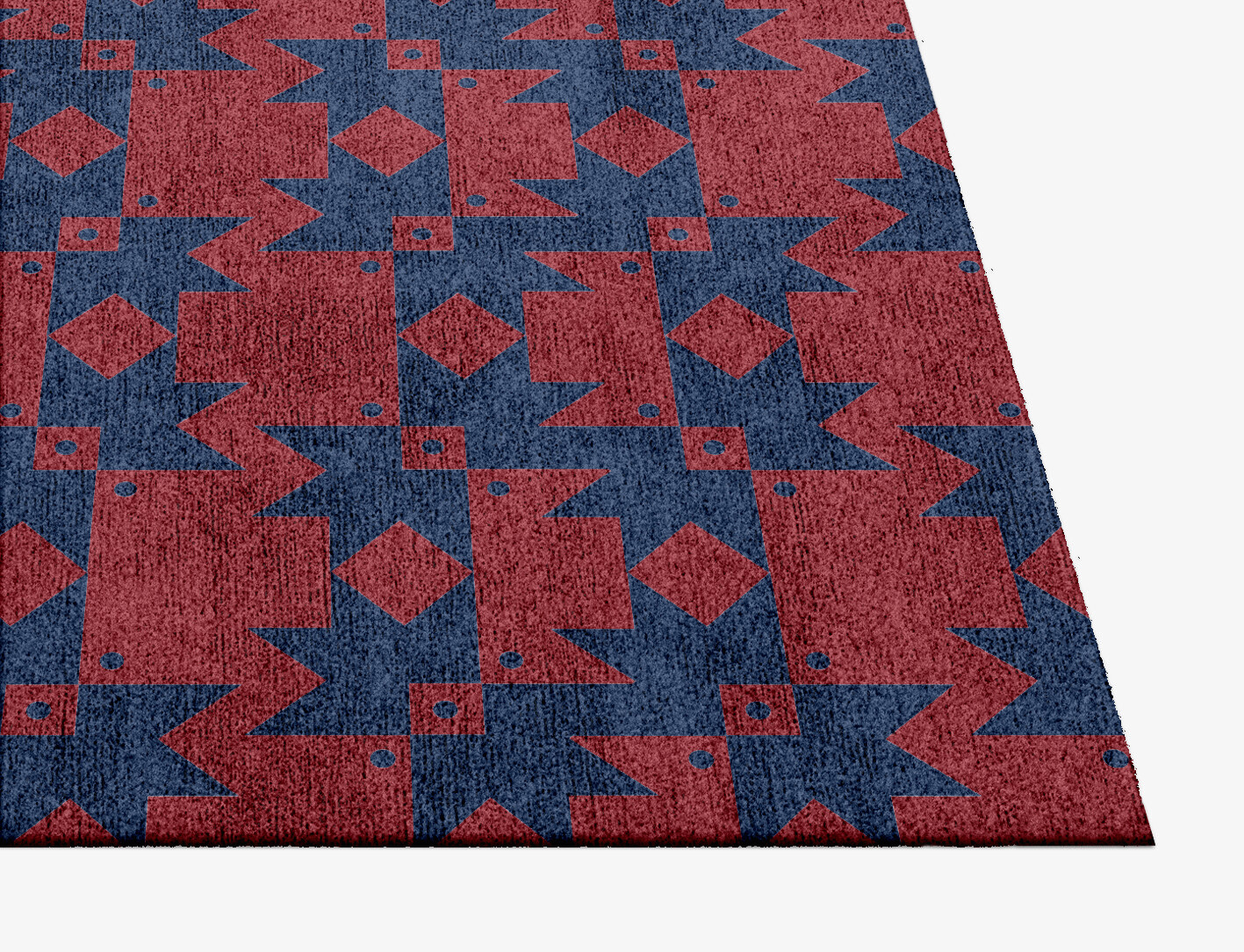 Southwestern Geometric Square Hand Knotted Bamboo Silk Custom Rug by Rug Artisan