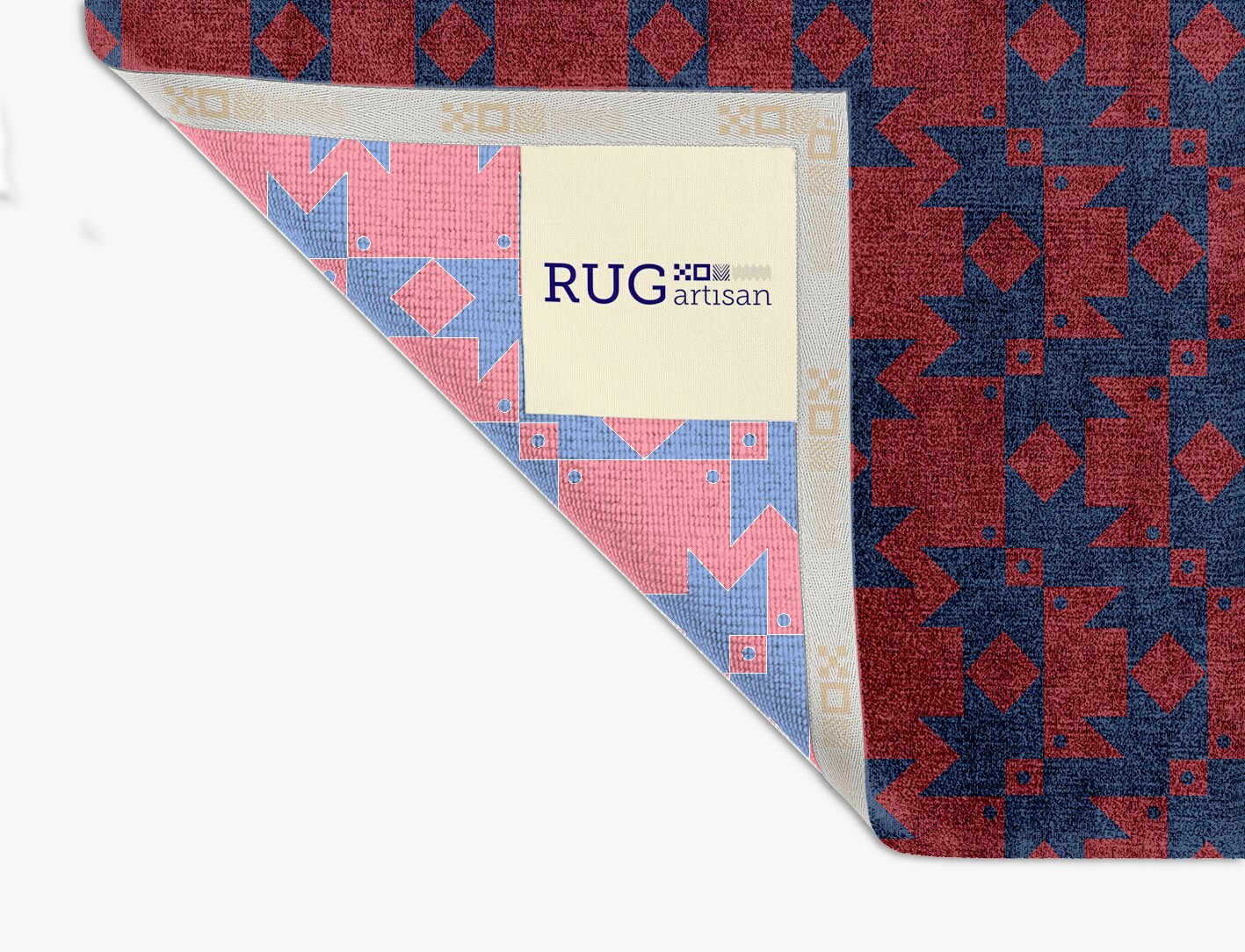 Southwestern Geometric Square Hand Knotted Bamboo Silk Custom Rug by Rug Artisan