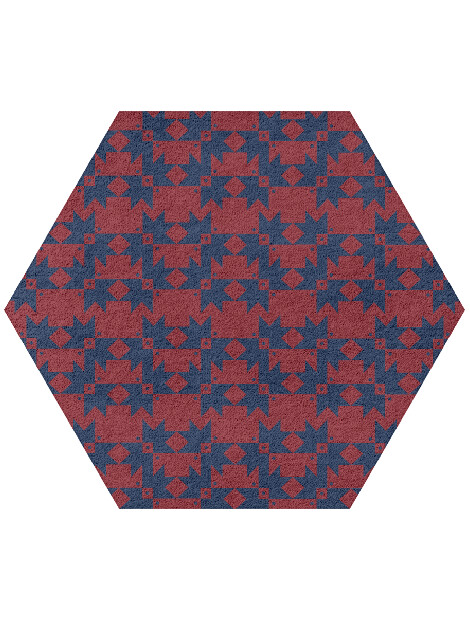 Southwestern Geometric Hexagon Hand Tufted Pure Wool Custom Rug by Rug Artisan