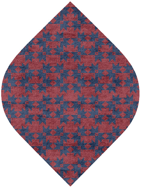 Southwestern Geometric Ogee Hand Tufted Bamboo Silk Custom Rug by Rug Artisan