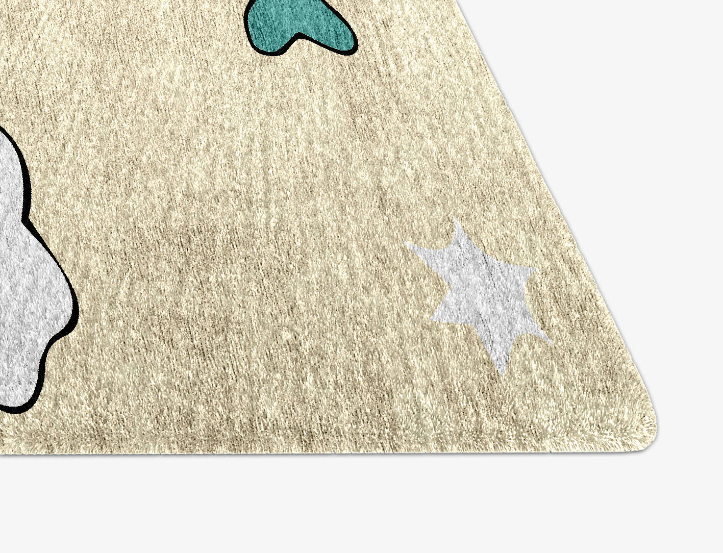 Space Unicorns Kids Arch Hand Knotted Bamboo Silk Custom Rug by Rug Artisan