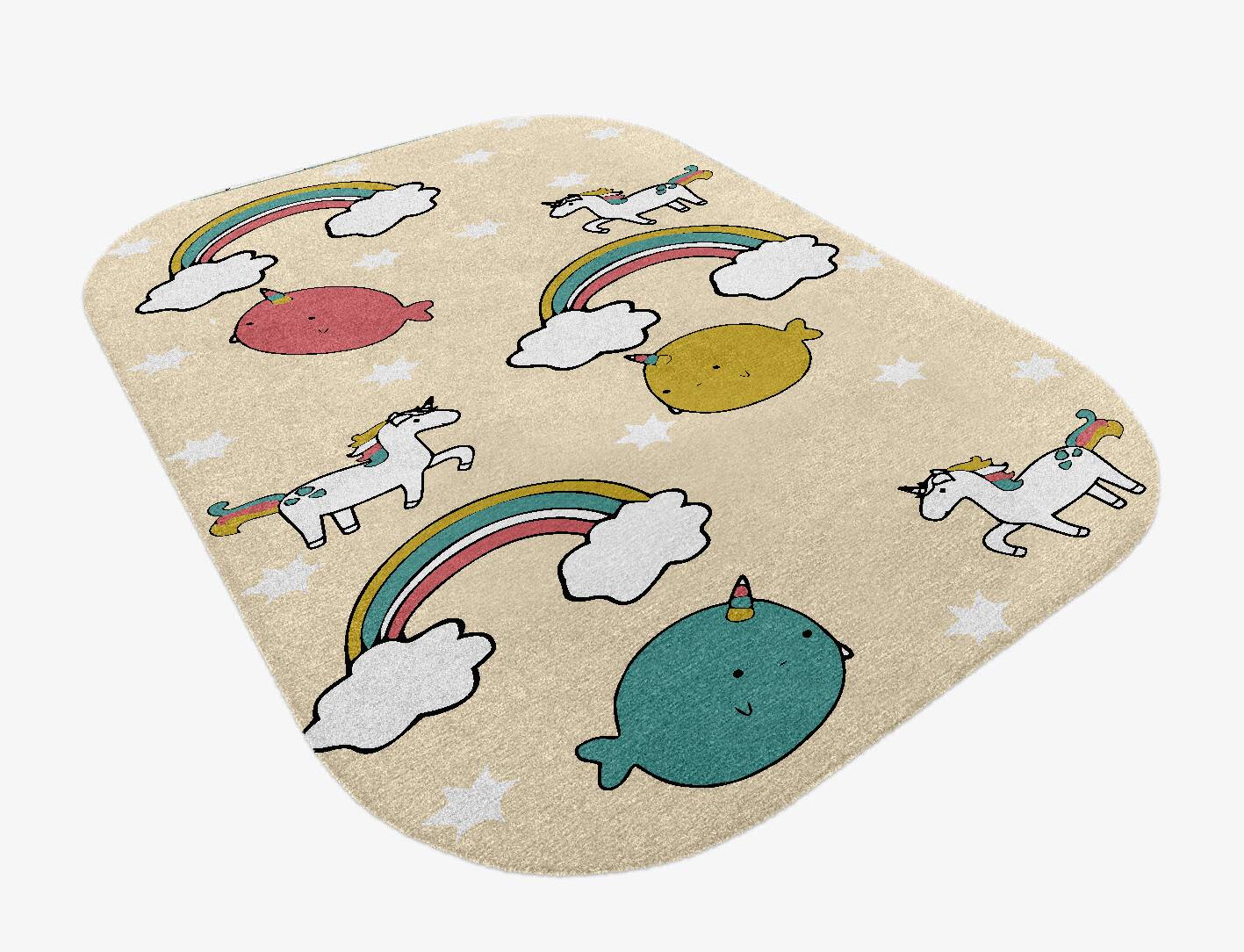 Space Unicorns Kids Oblong Hand Knotted Tibetan Wool Custom Rug by Rug Artisan