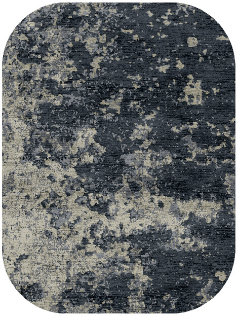 Space Views Brush Strokes Oblong Hand Knotted Bamboo Silk Custom Rug by Rug Artisan