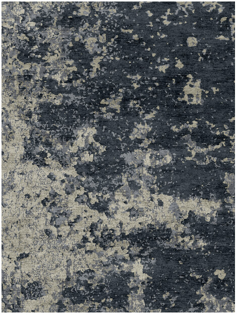 Space Views Brush Strokes Rectangle Hand Knotted Bamboo Silk Custom Rug by Rug Artisan