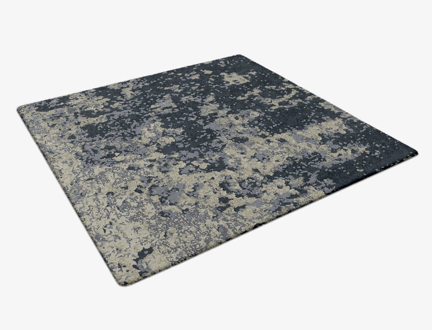 Space Views Brush Strokes Square Hand Tufted Pure Wool Custom Rug by Rug Artisan